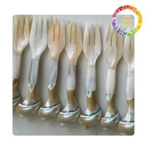 Mother of pearl shell spoon for dessert serving and coffee tea use natural tableware - Product Image 5