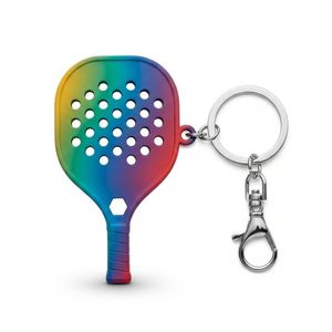 Llavero de Goma con Diseño de Raqueta de Pádel Personalizado con Logotipo, Tamaño Personalizado, Diseño en Relieve 2D, Artículo Promocional Duradero - Product Image 1