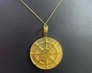 Colgante de Letra Personalizado con Moissanita Real de Corte Redondo de 2.80Ct, Plata de Ley Chapada en Oro para Mujer - Product Image 3