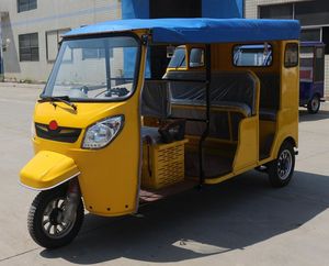 Tricycle électrique 48V 501-800W, carrosserie fermée, 3 places, usage passagers, couleur jaune - Product Image 3