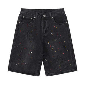 DISCOVER-IMPEX 2026 Pantalones Cortos de Mezclilla Vintage con Pedrería, 100% Algodón, Personalizados al por Mayor, Transpirables y Ecológicos - Product Image 4