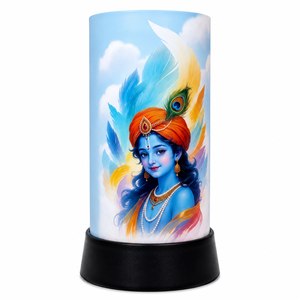 Krishna LED <b>Night</b> Lamp Acrylic Spiritual Table <b>Light</b> USB Touch Decorative Bedside Janmashtami Diwali Gift for Home Temple Room - Product Image 1