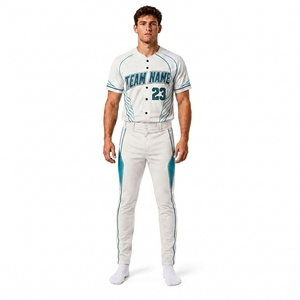 Ensemble Maillot et Pantalon de Baseball Personnalisé pour Hommes – Tenue d'Équipe Sublimée Entièrement Boutonnée – Vêtements de Sport Performants – Fabricant OEM à Marque Privée - Product Image 1