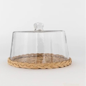 Luxury Clear <b>Glass</b> <b>Cake</b> <b>Stand</b> with <b>Glass</b> Dome Lid Dessert Display <b>Stand</b> & Wedding Dessert Display - Product Image 6