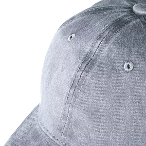 Casquette de baseball vierge en toile de haute qualité, prête pour l'impression numérique personnalisée, la broderie à la main, finition délavée, avec bouton - Product Image 5