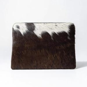 Custom Hair-On Leather Laptop Sleeve Genuine Cowhide Case Protective Cover for Pro Wholesale Bulk LHLS-0003 - Product Image 1