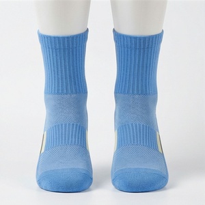 Blue Crew <b>Socks</b> Breathable Polyester Spandex <b>Running</b> Athletic Solid Color Adults Summer Knitted Sport <b>Socks</b> - Product Image 1