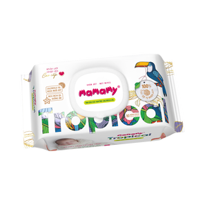 Tropical Meilleur Prix 100% Fibres Naturelles Lingettes Humides Non Tissées 60 Pièces Nouveaux Produits d'Hygiène pour Bébés Mamamy Rayon - Product Image 1