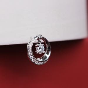 Boucles d'oreilles rondes en argent Sterling 925 en diamant de Moissanite fait par l'homme à un prix abordable pour femmes, bijoux de luxe, bijoux de destin - Product Image 5