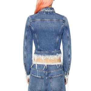 MOQ bajo, gran venta, personalizable, materiales sostenibles de primera calidad y costuras duraderas para tops de mezclilla para mujer - Product Image 6