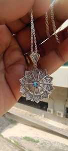 จี้มุกขาวประดับทองคำแท้ 925 เงินแท้ สร้อยคอไข่มุกเม็ดเดียว สร้อยคอแต่งงาน เครื่องประดับเจ้าสาว ของขวัญสำหรับเธอ - Product Image 2