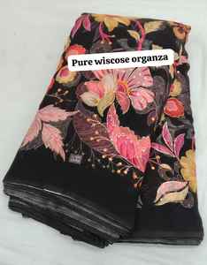 Tela de Organza Floral de Rayón/Poliéster, Secado Rápido, Tacto Ultra Suave, 70gsm, 43/44" de Ancho, para Vestidos y Trajes de Mujer - Product Image 2