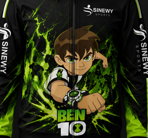 ชุดวอร์มกันลมสำหรับผู้ใหญ่ยูนิเซ็กซ์ SINEWY SPORTS Ben 10 สีดำเขียว พิมพ์ลาย 3 มิติ แขนยาว สไตล์สปอร์ต ลำลอง - Product Image 5