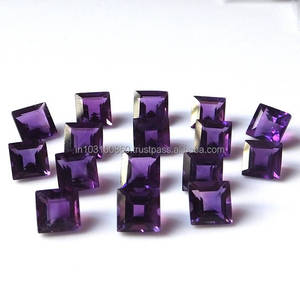 Top Jewelry Making Purple Amethyst Square Shaped Loose Gemstone Faceted Cutting From Supplier At Wholesale Best Wholesale Price - Product Image 3