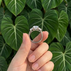 Bague de Luxe en Argent Sterling 925 Plaqué Or 18K Style Hip Hop avec Moissanite Taille Brillant – Bijou Élégant et Scintillant - Product Image 5