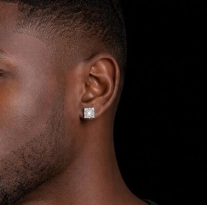 Pendientes de Moissanita con Certificado IGI, Último Modelo, 6mm, 1 Quilate, Plata de Ley 925, Chapados en Oro Rosa, Estilo Hip Hop, para Hombre y Mujer - Product Image 4