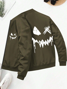 Vestes d'hiver coupe-vent personnalisées avec logo et nom, broderie, tenue de baseball, veste varsity, taille plus, pour hommes - Product Image 3