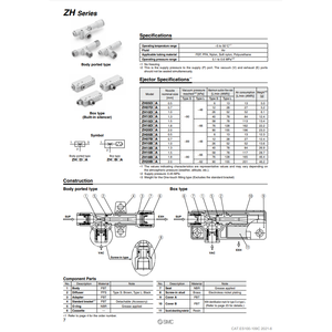 รุ่นเครื่องเป่าสุญญากาศระบบนิวเมติก SMC ZH13BSA-08-02ชิ้นส่วนนิวเมติกส์ - Product Image 1