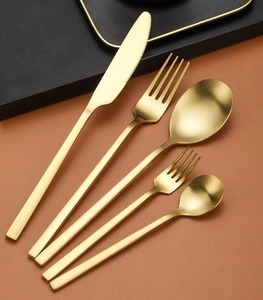 Ensemble de couverts design en acier inoxydable, finition métallique riche, qualité supérieure, polissage super miroir, pour les fêtes et l'hôtellerie - Product Image 5