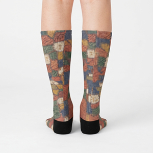 Chaussettes montantes sublimées pour femmes, respirantes, pour usage quotidien, style classique, mode automne, décontractées, 100 % coton - Product Image 2