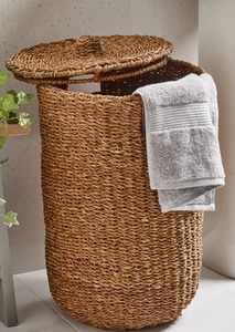 Panier à linge rond en jonc de mer, fait main, panier de rangement, vente en gros, écologique, fabriqué au Vietnam - Product Image 4