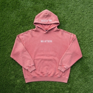 Sweat-shirt à capuche en molleton rose poudré délavé pour femme, avec poche kangourou, coupe oversize, style streetwear décontracté - Product Image 6