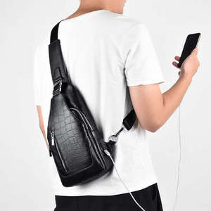 Sac bandoulière Oxford pour homme à motif crocodile avec fermeture éclair, sangle réglable, design antivol pour les voyages/le travail, toutes saisons - Product Image 5
