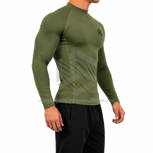 Custom <b>Men's</b> Long Sleeve <b>Compression</b> <b>Shirt</b> Anti-UV Eco-Friendly Breathable Quick Dry Gym Fitness Running Sports Base Layer Rash - Product Image 4