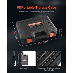 ชุดบิตซ็อกเก็ต SAE เมตริก 107 ชิ้น ขนาด 1/4 นิ้ว ผลิตจากเหล็กอัลลอย S2 Cr-V แบบยาวพิเศษ พร้อมหัว Hex/Torx/External Torx/แบบกันการงัดแงะ - Product Image 5