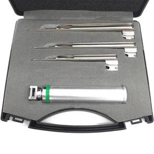 Ensemble de laryngoscopes à fibres optiques Medivolve Miller avec 3 lames droites pour l'intubation, certifié CE ISO, fournisseur, designs personnalisés - Product Image 1