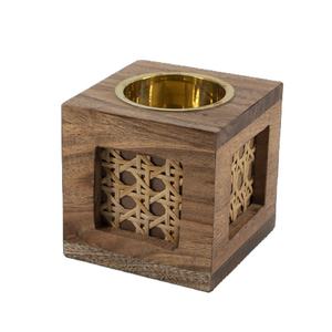 Brûleur d'encens en bois design le plus vendu Plateau métallique intérieur Design gravé Parfum lavande benjoin Odeur fraîche Taille personnalisée - Product Image 1