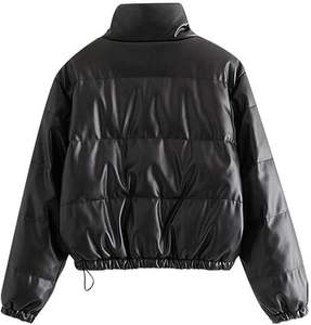 Veste d'hiver coupe-vent Boying, nouvelle collection, en duvet de canard blanc uni, à capuche, avec fermeture boutonnée et zippée, pour femme - Product Image 2