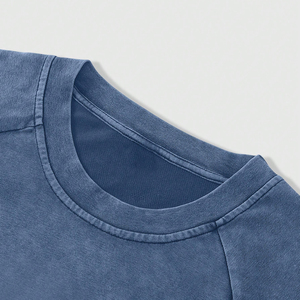 Camisetas de Felpa Francesa con Lavado Ácido Personalizadas para Hombre, Estilo Vintage, Oversize, Manga Corta, Streetwear, Lisas, para Gimnasio, al por Mayor - Product Image 3