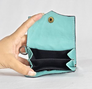 Sky Blue Diamond Patterns Genuine Leather Mini Coin <b>Purse</b> With Wrist Strap Button Closure <b>Cute</b> Floral Designer Wallets For Women - Product Image 5