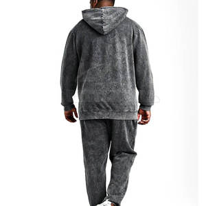 Conjunto Deportivo de Dos Piezas para Hombre, Estilo Acid Wash, con Efecto Desgastado Único, Ideal para Atuendos Casuales - Product Image 2