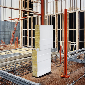 Panel de Pared Exterior Moderno PROCK de 75 mm, Aislamiento Térmico y Acústico de Lana de Roca, Resistente al Agua y al Fuego, para Almacenes - Product Image 1