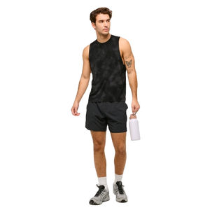 Camiseta sin Mangas para Hombre, Estilo Deportivo, en Gris Jaspeado, Tela Suave y Transpirable, Ideal para Fitness y Entrenamiento - Product Image 4