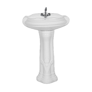 Mini Lavabo Compacto de Cerámica con Pedestal, Venta Directa de Fábrica, Modelo 4007 OEM - Product Image 1