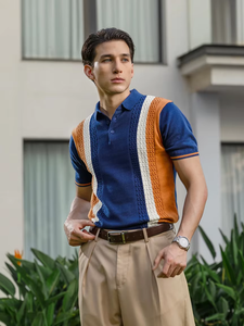 ซื้อเสื้อโปโลถักเนื้อผ้าแบบมีลาย พร้อมทรงปกติ สามารถปรับแต่งสีและดีไซน์ได้ มีเสื้อโปโลถักเนื้อผ้าแบบมีลายสำหรับขาย - Product Image 5