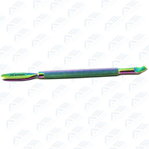 ช้อนเพ้นท์เล็บสองชั้นคุณภาพสูงที่ดันหนังกำพร้าสีเงิน - Product Image 6