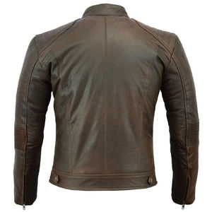 Chaqueta de moto ecológica, económica, de cuero estampado, ignífuga, hecha a medida, impermeable y protectora. - Product Image 2