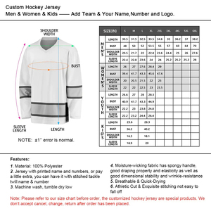 Camiseta de Hockey sobre Hielo Personalizable, Uniforme de Equipo con Sublimación, Camiseta de Hockey para Entrenamiento y Partido - Product Image 4