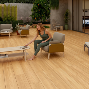 Pine Brown 200x1200mm Glossy Wood Look Porcelain Plank Floor Tiles 12mm Thickness Non-Slip Natural Timber Finish India Export - Product Image 2