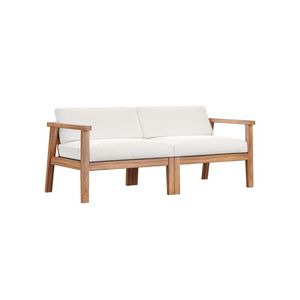 Sofá de Jardín Uro Durable para Exteriores, Madera de Teca Sólida, Dos Plazas, Acolchado, Muebles Minimalistas para Villa, Patio, Hotel - Product Image 6