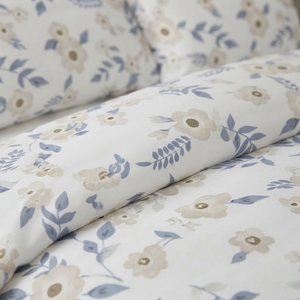 Drap plat classique imprimé floral 100% coton 150tc Grade A, lavable toute saison, Flora nordique - Product Image 5