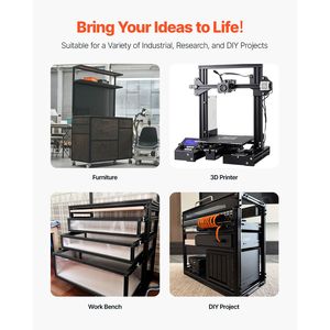 4 Perfiles de Aluminio Extruido de Alta Resistencia de 39.4 (1000 mm), Perfil de Extrusión de Aluminio 2040 con Ranura en T, Estándar Europeo, Anodizado - Product Image 3