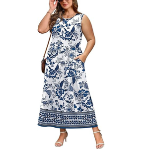 Vestidos de Verano WIHOLL para Mujer 2026, Vestidos Largos Fluidos con Corte en A, sin Mangas, con Bolsillos - Product Image 4