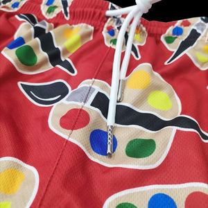Men Active Wear All Over Print Above the Knee 5 Inch Inseam Custom Sublimation Streetwear Double <b>Layer</b> Basketball Mesh Shorts - Product Image 5