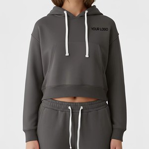 Wholesale 100% Cotton Color <b>Block</b> Women's Pullover Hoodies Heavy Weight 400GSM Baggy Fit Custom Logo 3D Embroidery OEM Services - Product Image 3