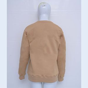 <b>Neutral</b> beige crewneck sweatshirt premium cotton casual pullover soft fabric everyday wear OEM ODM clothing production Wholesale - Product Image 2